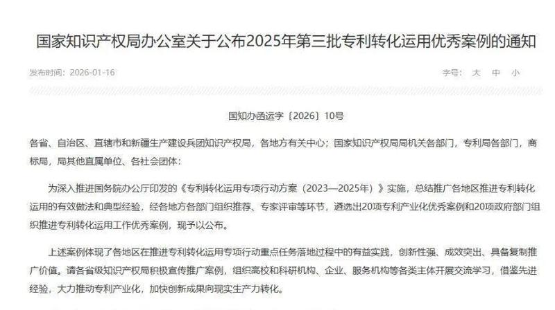  双项国家级荣誉！九洲药业入选国家知识产权示范企业，专利产业化案例获全国推广 新闻
