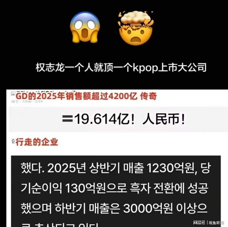  从BigBang队长到Solo顶流：权志龙商业帝国数据拆解 娱乐新闻