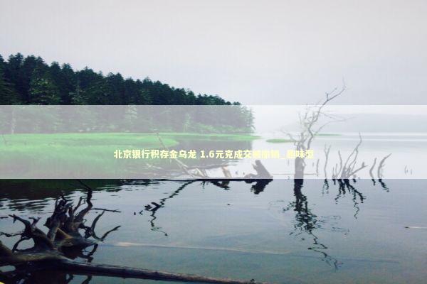北京银行积存金乌龙 1.6元克成交被撤销_趣味型 新闻