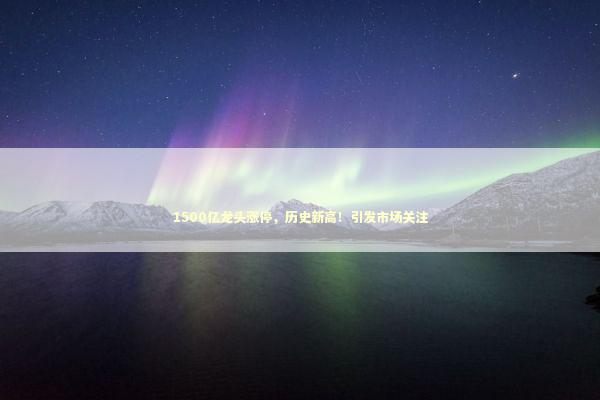 1500亿龙头涨停，历史新高！引发市场关注