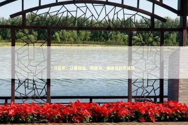 习近平：让愿担当、敢担当、善担当蔚然成风 新闻